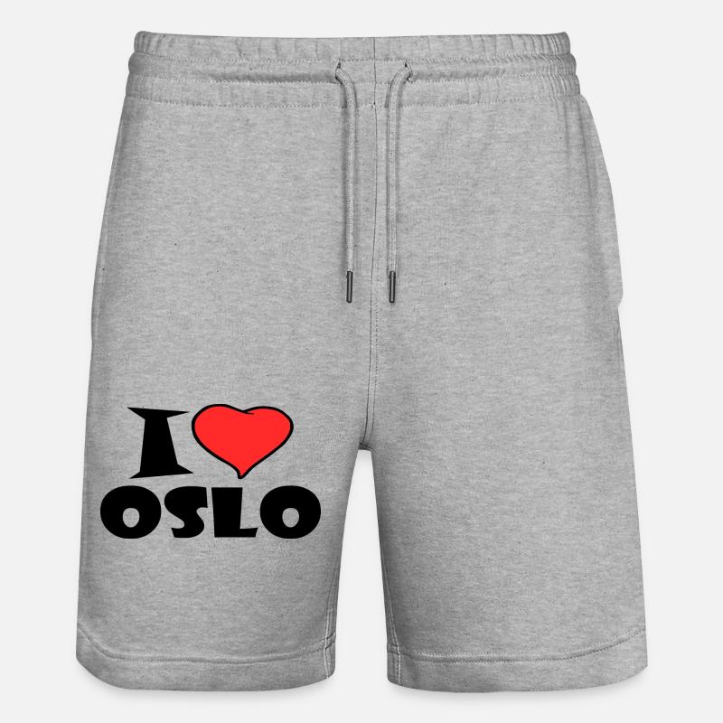 I Love Oslo - Short de jogging bio TRAINER Stanley/Stella unisexe - gris chiné