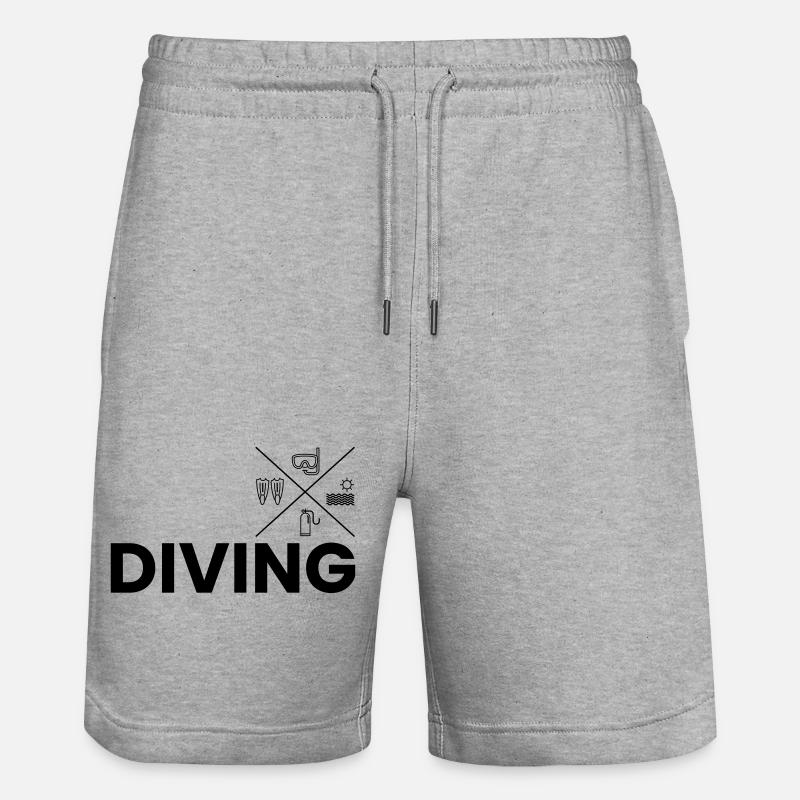 Tauchen - Stanley/Stella Unisex Bio Joggingshorts Trainer  - Grau meliert
