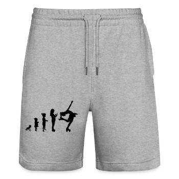 Evolution roller skating 2 - Stanley/Stella Unisex Bio Joggingshorts Trainer  - Grau meliert - Vorne - Nik (191cm) & Marisol (170cm)