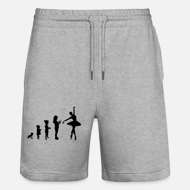 Evolution Ballet 1 - Short de jogging bio TRAINER Stanley/Stella unisexe - gris chiné