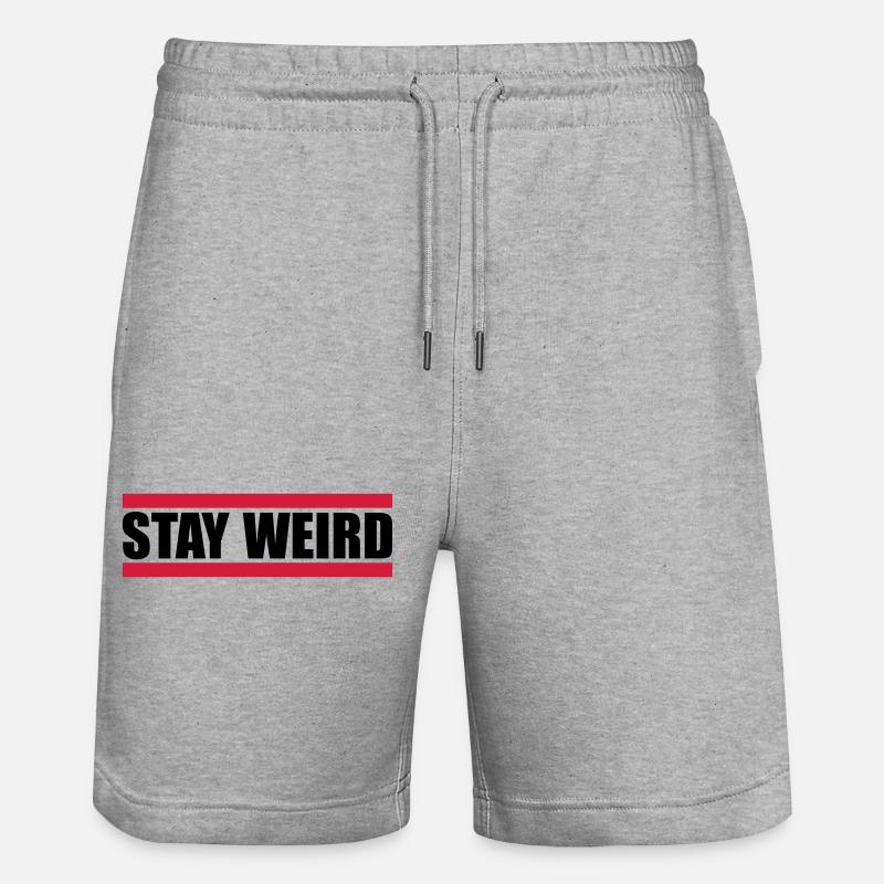 Drôle de Stay Weird - Short de jogging bio TRAINER Stanley/Stella unisexe - gris chiné