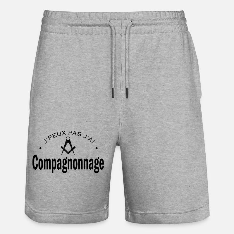 J'peux j'ai compagnonnage cadeau compagnons - Short de jogging bio TRAINER Stanley/Stella unisexe - gris chiné