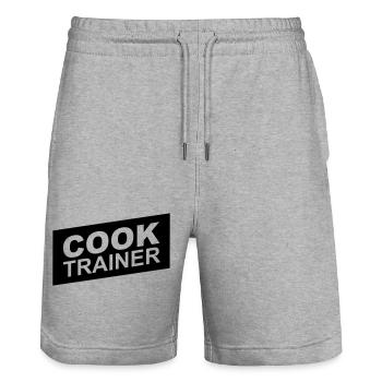 cook trainer - Short de jogging bio TRAINER Stanley/Stella unisexe - gris chiné - Devant - Nik (191cm) & Marisol (170cm)