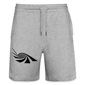 Spirale vectorielle - Short de jogging bio TRAINER Stanley/Stella unisexe - gris chiné - Devant - Nik (191cm) & Marisol (170cm)