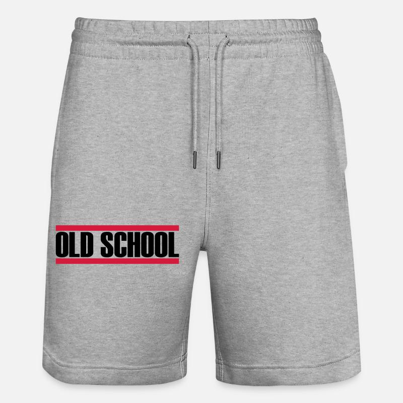 Logo de la vieille école - Short de jogging bio TRAINER Stanley/Stella unisexe - gris chiné