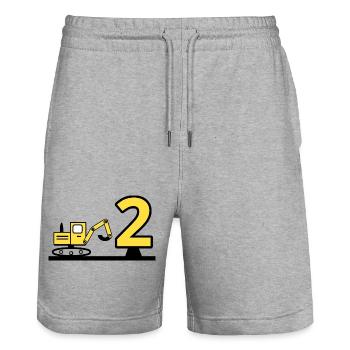 Bagger - Stanley/Stella Unisex Bio Joggingshorts Trainer  - Grau meliert - Vorne - Nik (191cm) & Marisol (170cm)