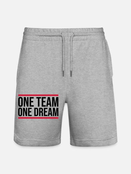 Teamgeist One Team - Stanley/Stella Unisex Bio Joggingshorts Trainer  - Grau meliert