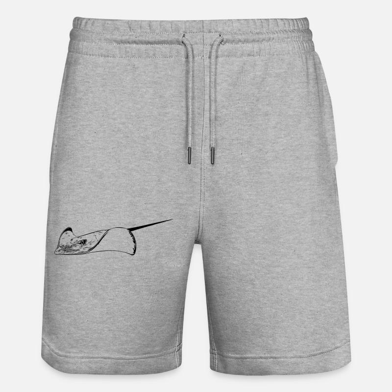 Stingrays en vol élégant - Short de jogging bio TRAINER Stanley/Stella unisexe - gris chiné