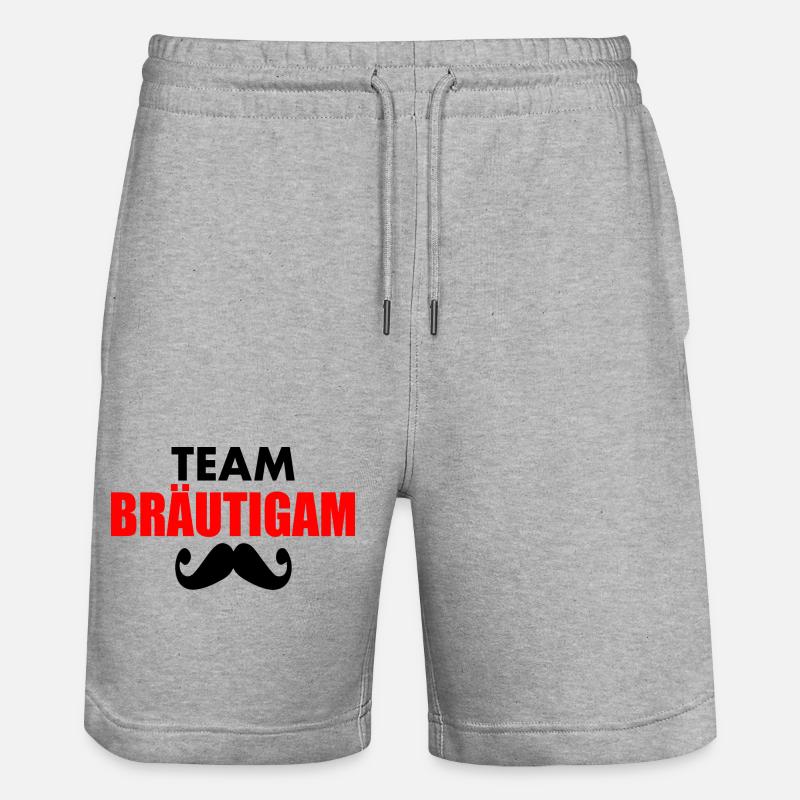 Team bräutigam - Stanley/Stella Unisex Bio Joggingshorts Trainer  - Grau meliert