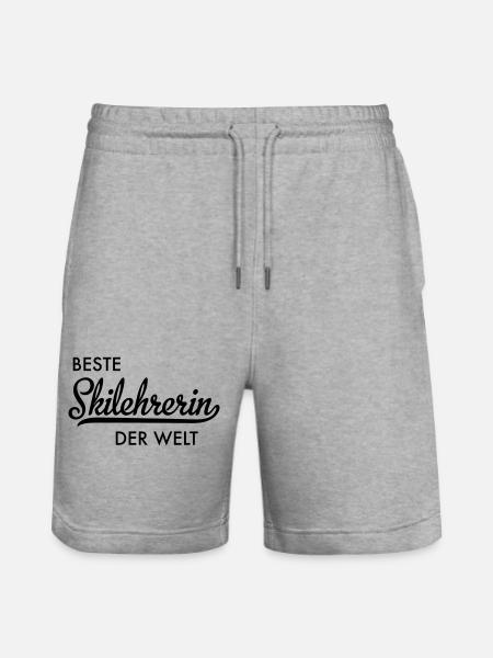 Skilehrerin - Stanley/Stella Unisex Bio Joggingshorts Trainer - Grau meliert