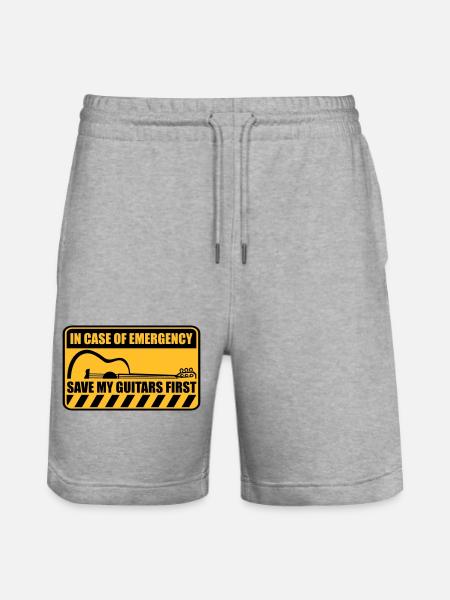 Save My Guitars First - Stanley/Stella Trainer Unisex Organic Jogging Shorts - heather grey