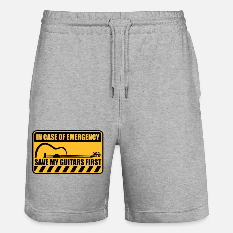 Save My Guitars First - Stanley/Stella Trainer Unisex Organic Jogging Shorts - heather grey