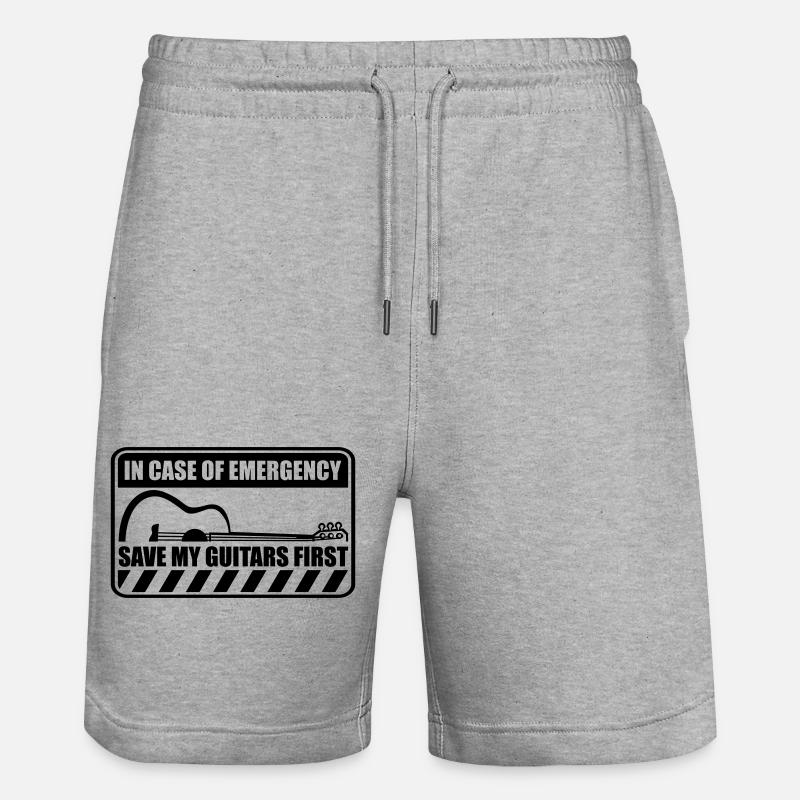 Avertissement Enregistrer mes guitares - Short de jogging bio TRAINER Stanley/Stella unisexe - gris chiné