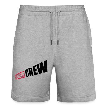 Leader Cousin Crew Team - Short de jogging bio TRAINER Stanley/Stella unisexe - gris chiné - Devant - Nik (191cm) & Marisol (170cm)