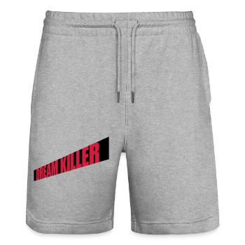 dream killer pessimists quote - Stanley/Stella Trainer Unisex Organic Jogging Shorts - heather grey - Front - Nik (191cm) & Marisol (170cm)