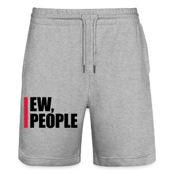 ew people lustiges Zitat - Stanley/Stella Unisex Bio Joggingshorts Trainer  - Grau meliert - Vorne - Nik (191cm) & Marisol (170cm)