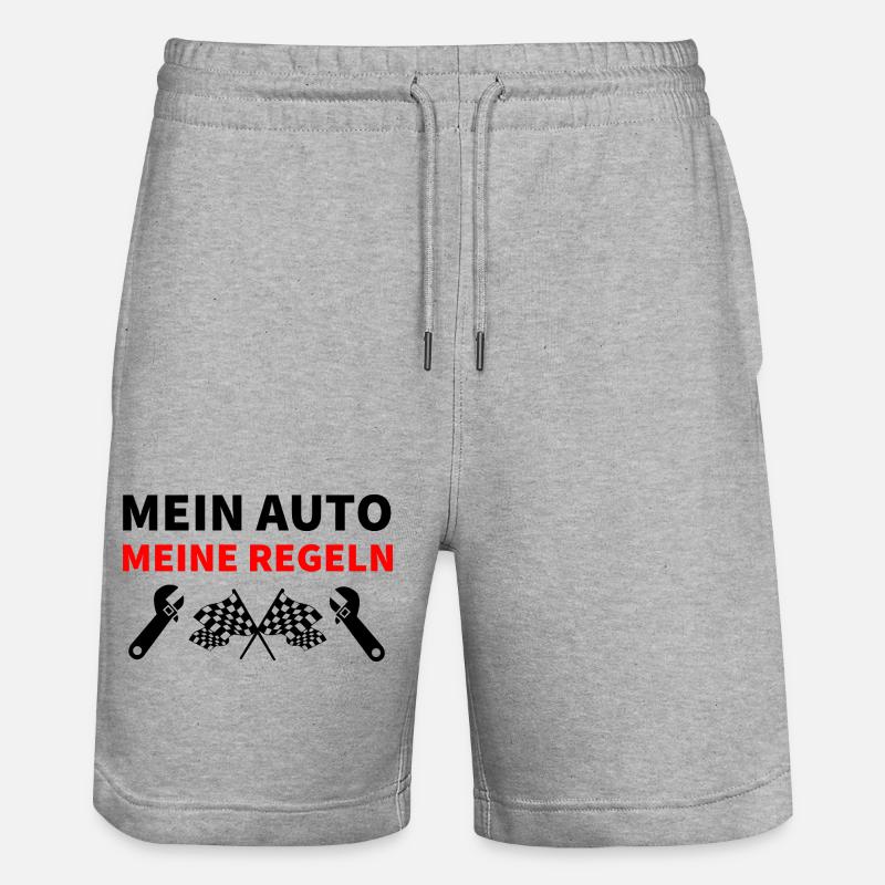 Auto - Stanley/Stella Unisex Bio Joggingshorts Trainer - Grau meliert