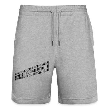 drinks from enemies skulls - Stanley/Stella Trainer Unisex Organic Jogging Shorts - heather grey - Front - Nik (191cm) & Marisol (170cm)
