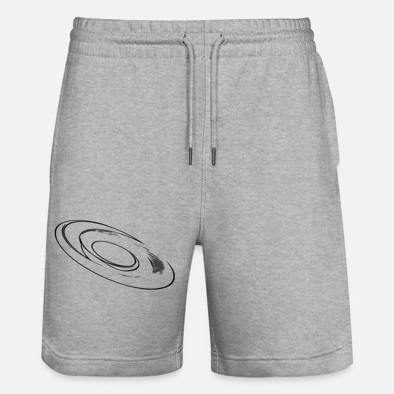 Geometric three-dimensional circular disk - Stanley/Stella Trainer Unisex Organic Jogging Shorts - heather grey