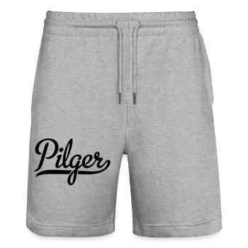 Pilger - Stanley/Stella Unisex Bio Joggingshorts Trainer  - Grau meliert - Vorne - Nik (191cm) & Marisol (170cm)