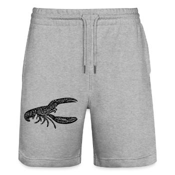 Petit Crabe Homard Vintage Crabe - Short de jogging bio TRAINER Stanley/Stella unisexe - gris chiné - Devant - Nik (191cm) & Marisol (170cm)