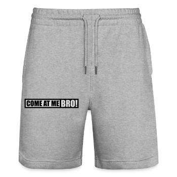 come at me bro - Stanley/Stella Unisex Bio Joggingshorts Trainer  - Grau meliert - Vorne - Nik (191cm) & Marisol (170cm)