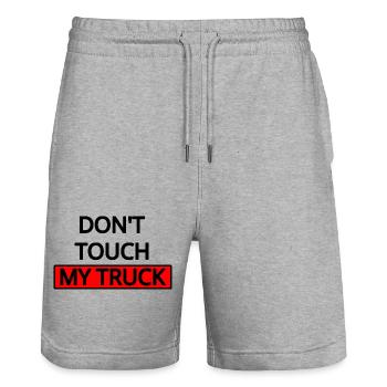 Truck - Stanley/Stella Unisex Bio Joggingshorts Trainer  - Grau meliert - Vorne - Nik (191cm) & Marisol (170cm)