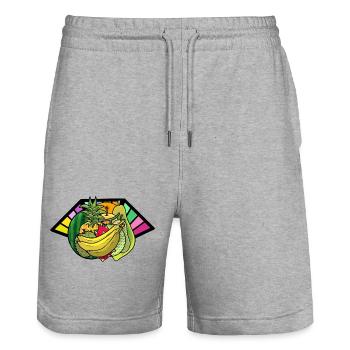 Végétarien Fruits Fruits Vitamines Rafraîchissement Cuisinier - Short de jogging bio TRAINER Stanley/Stella unisexe - gris chiné - Devant - Nik (191cm) & Marisol (170cm)