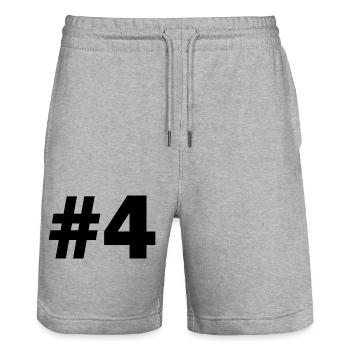 #4 - Short de jogging bio TRAINER Stanley/Stella unisexe - gris chiné - Devant - Nik (191cm) & Marisol (170cm)