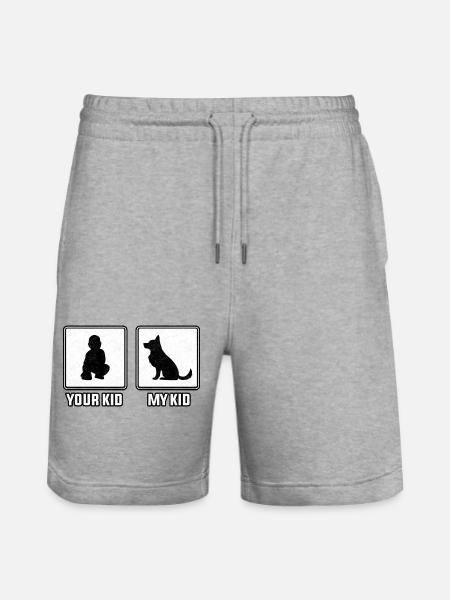 Your kid my kid - Stanley/Stella Trainer Unisex Organic Jogging Shorts - heather grey