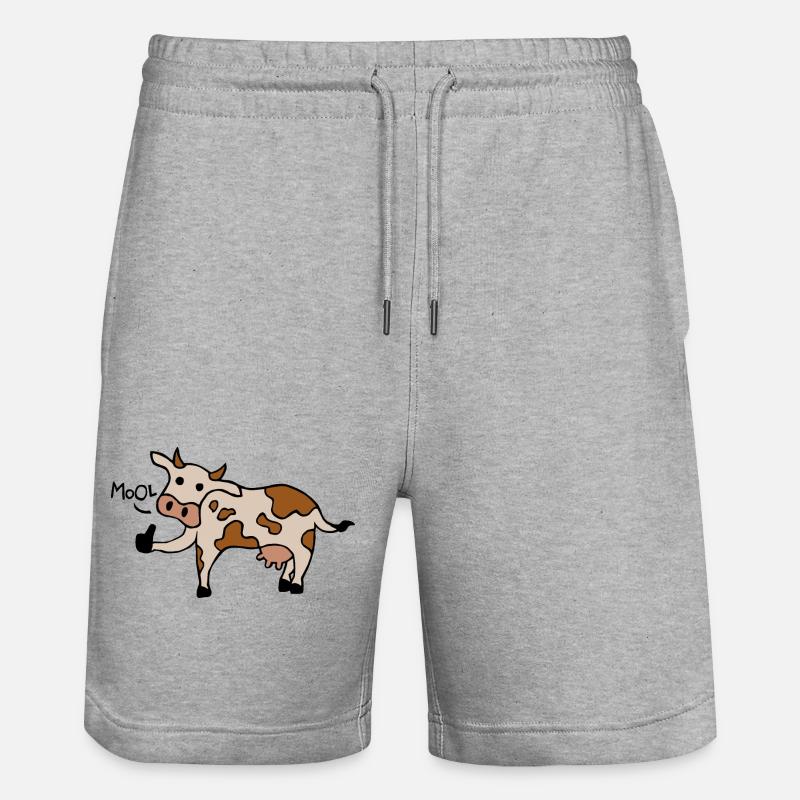 Mool / Cool Cow Thumbs Up - Short de jogging bio TRAINER Stanley/Stella unisexe - gris chiné