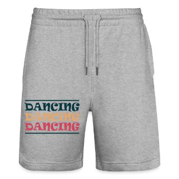 Danse Musique de danse - Short de jogging bio TRAINER Stanley/Stella unisexe - gris chiné - Devant - Nik (191cm) & Marisol (170cm)