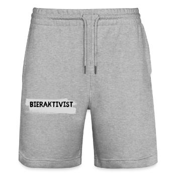Mallorca Urlaub - Malle Party - Stanley/Stella Unisex Bio Joggingshorts Trainer  - Grau meliert - Vorne - Nik (191cm) & Marisol (170cm)