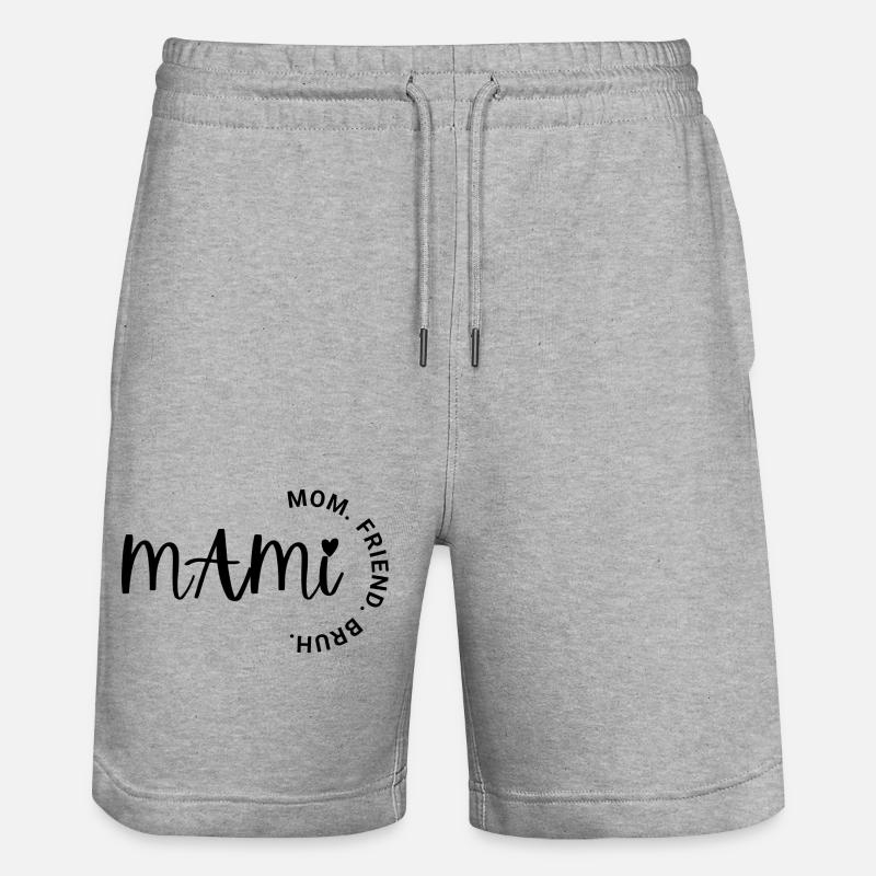 Maman Amie Bruh - Short de jogging bio TRAINER Stanley/Stella unisexe - gris chiné