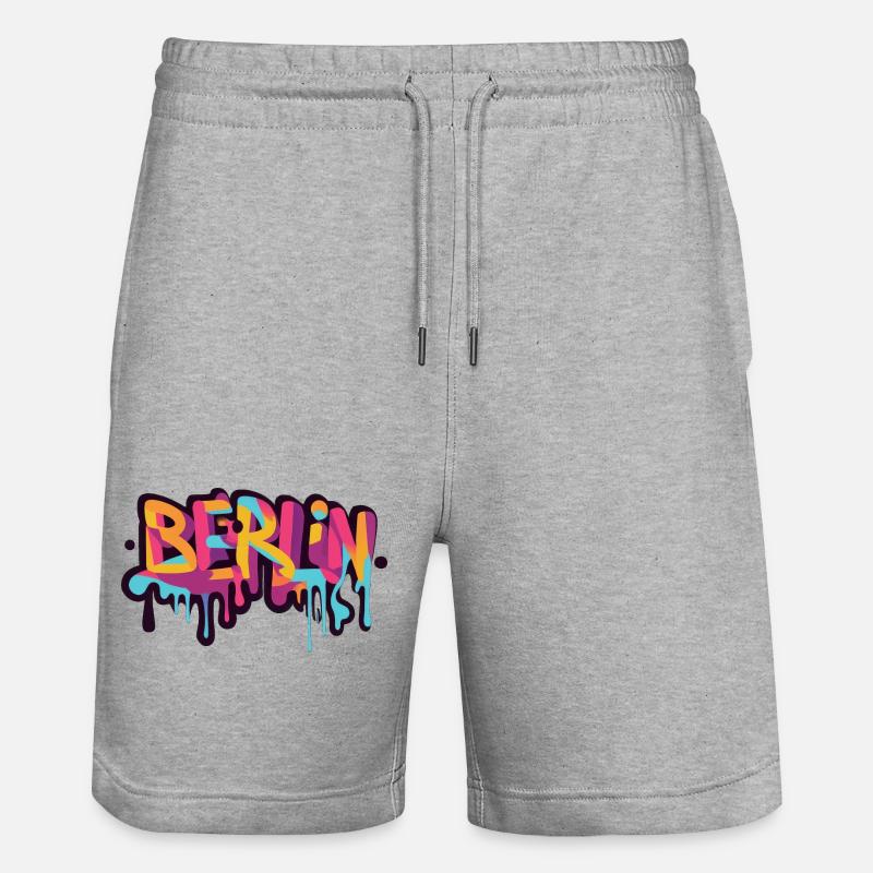 Berlin Graffiti - Short de jogging bio TRAINER Stanley/Stella unisexe - gris chiné