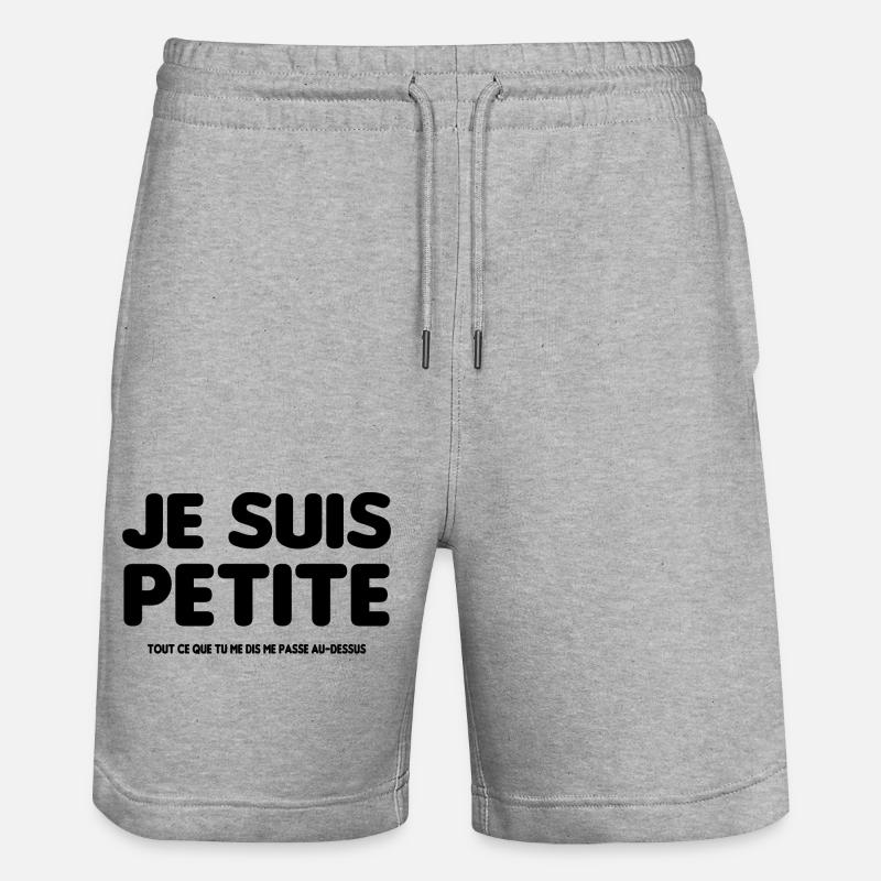 Je suis petite - Short de jogging bio TRAINER Stanley/Stella unisexe - gris chiné