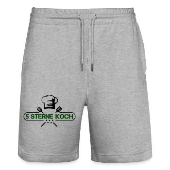 5 sterne koch - Stanley/Stella Unisex Bio Joggingshorts Trainer  - Grau meliert - Vorne - Nik (191cm) & Marisol (170cm)