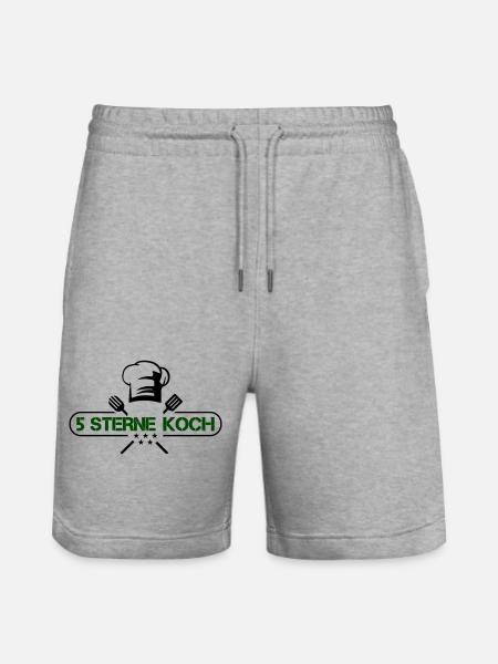 5 sterne koch - Stanley/Stella Unisex Bio Joggingshorts Trainer  - Grau meliert