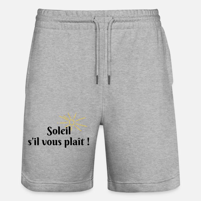 Soleil s’il vous plaît - Short de jogging bio TRAINER Stanley/Stella unisexe - gris chiné