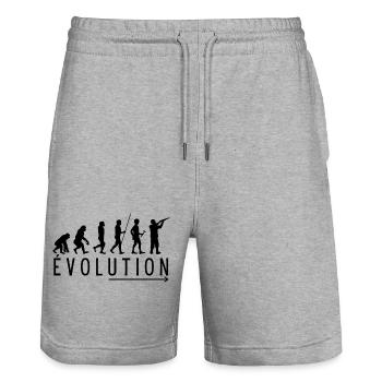 La chasse - Short de jogging bio TRAINER Stanley/Stella unisexe - gris chiné - Devant - Nik (191cm) & Marisol (170cm)