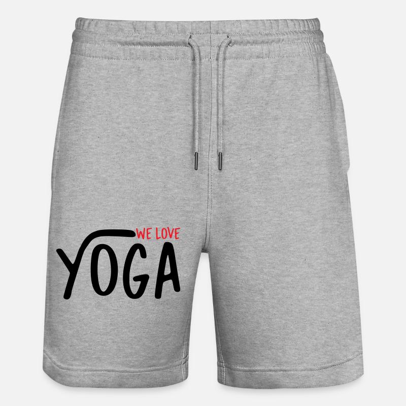 We Love Yoga - Short de jogging bio TRAINER Stanley/Stella unisexe - gris chiné