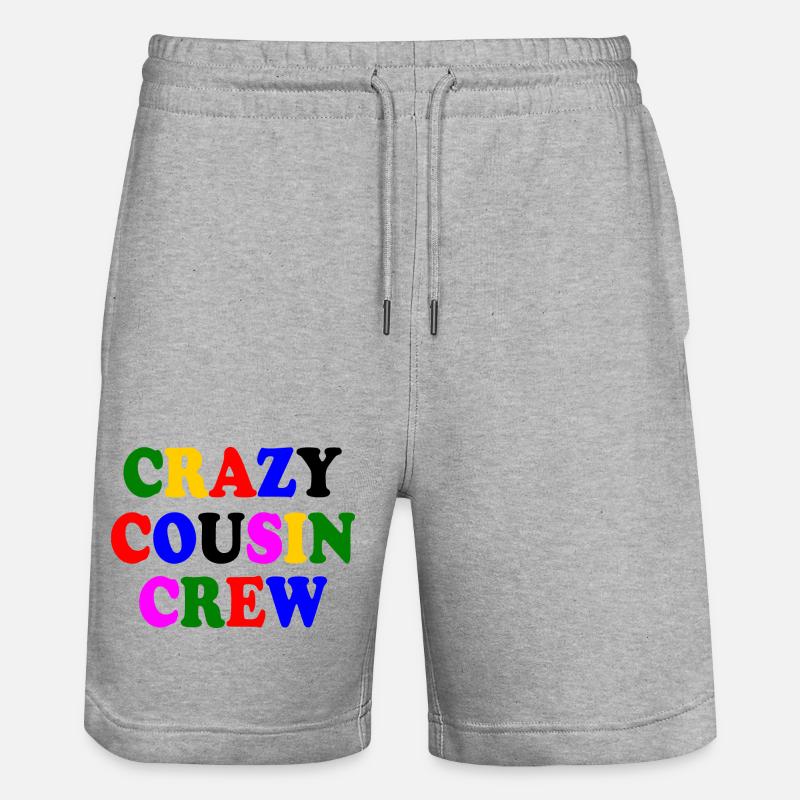 Crazy cousin crew - Short de jogging bio TRAINER Stanley/Stella unisexe - gris chiné