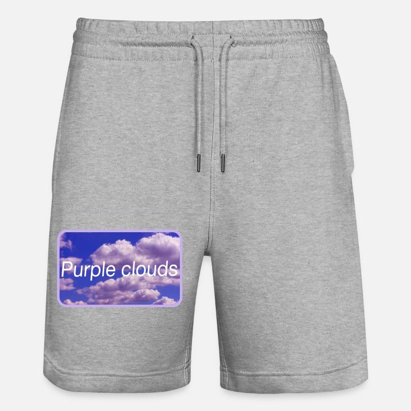 Nuages violets - Short de jogging bio TRAINER Stanley/Stella unisexe - gris chiné