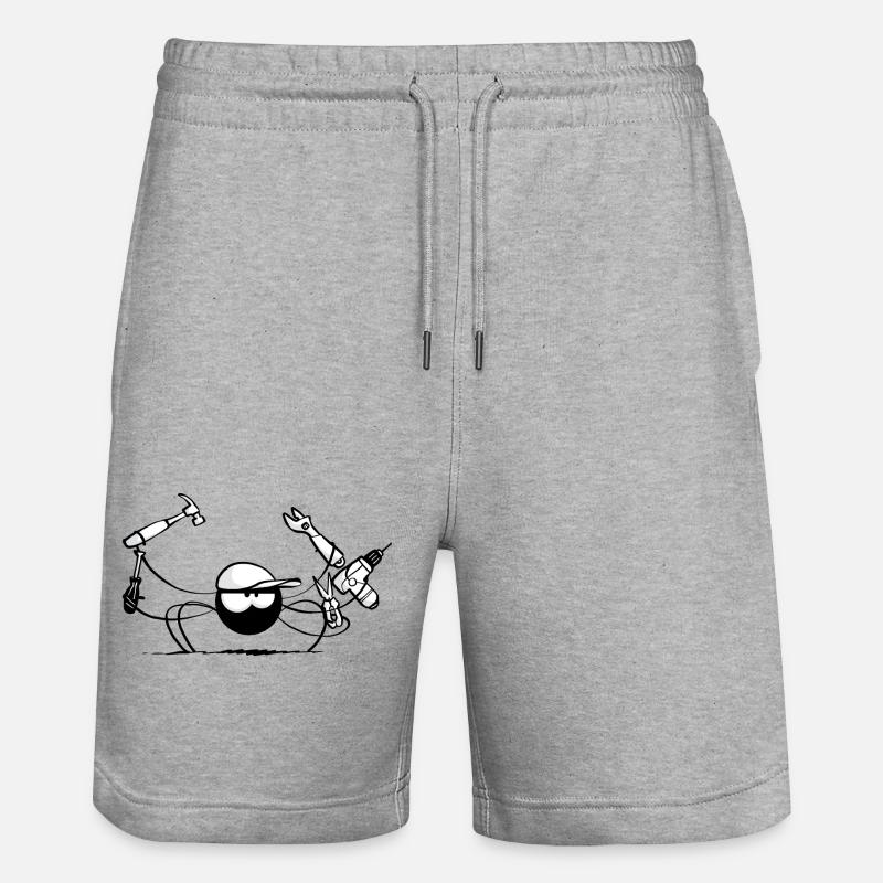Beth die Spinne - Die DIY - Stanley/Stella Unisex Bio Joggingshorts Trainer  - Grau meliert
