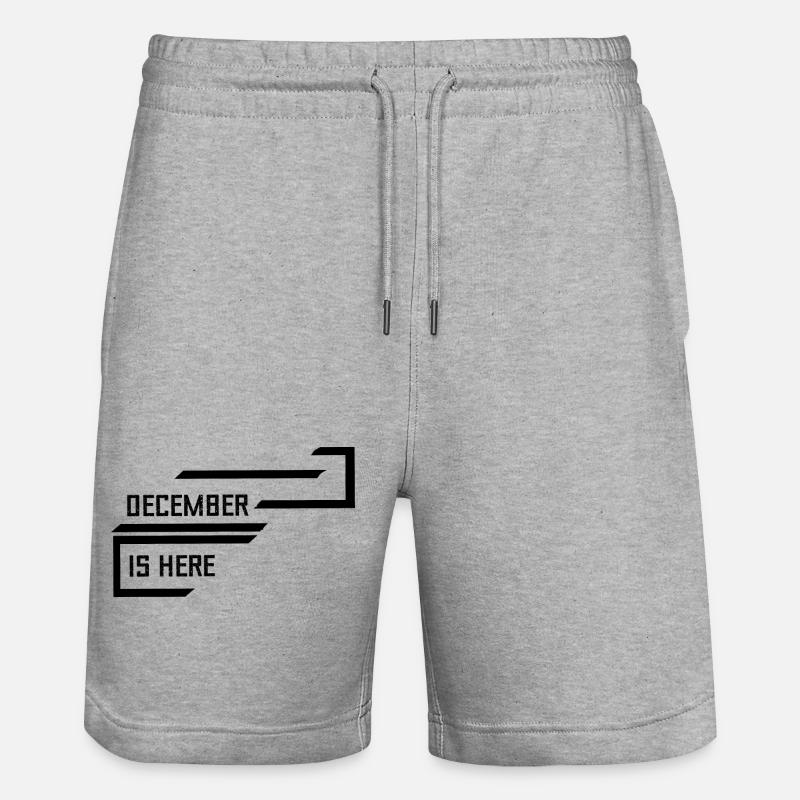 best december - Short de jogging bio TRAINER Stanley/Stella unisexe - gris chiné