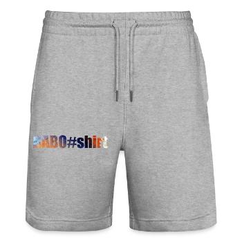 Baboshirt - Stanley/Stella Unisex Bio Joggingshorts Trainer  - Grau meliert - Vorne - Nik (191cm) & Marisol (170cm)