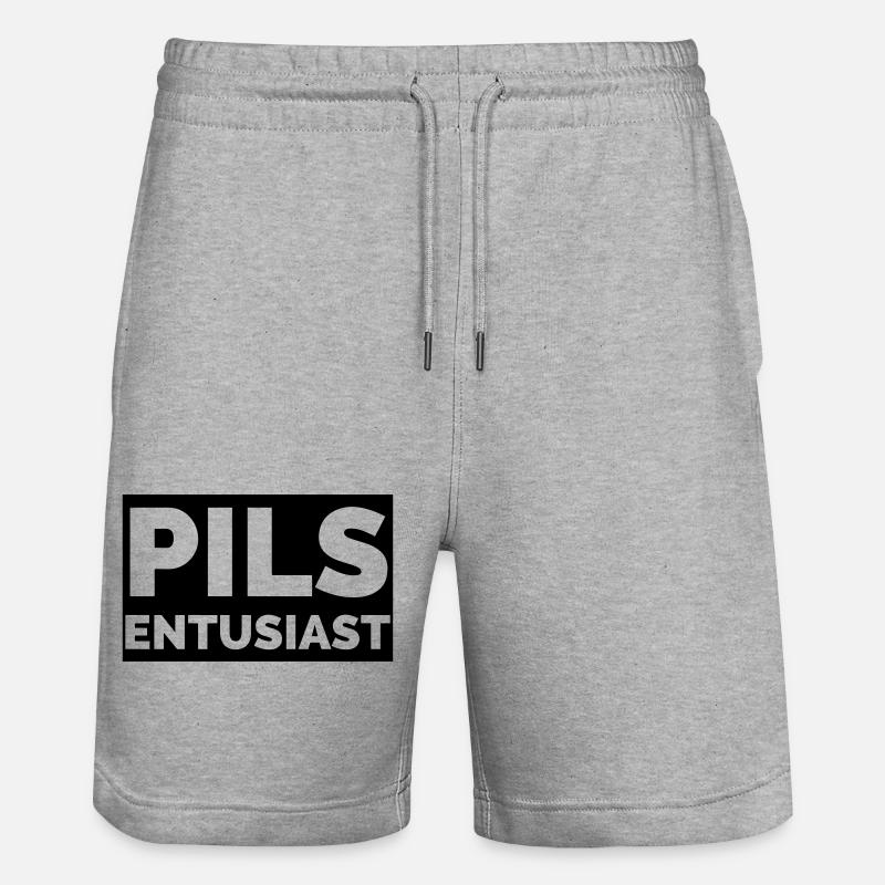 passionné de bière blonde - Short de jogging bio TRAINER Stanley/Stella unisexe - gris chiné