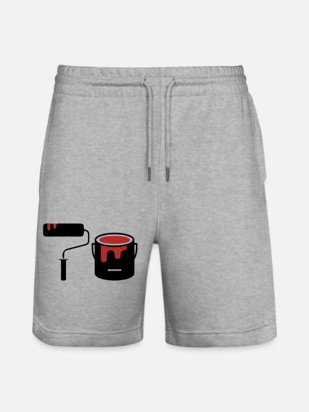 delete - Stanley/Stella Trainer Unisex Organic Jogging Shorts - heather grey