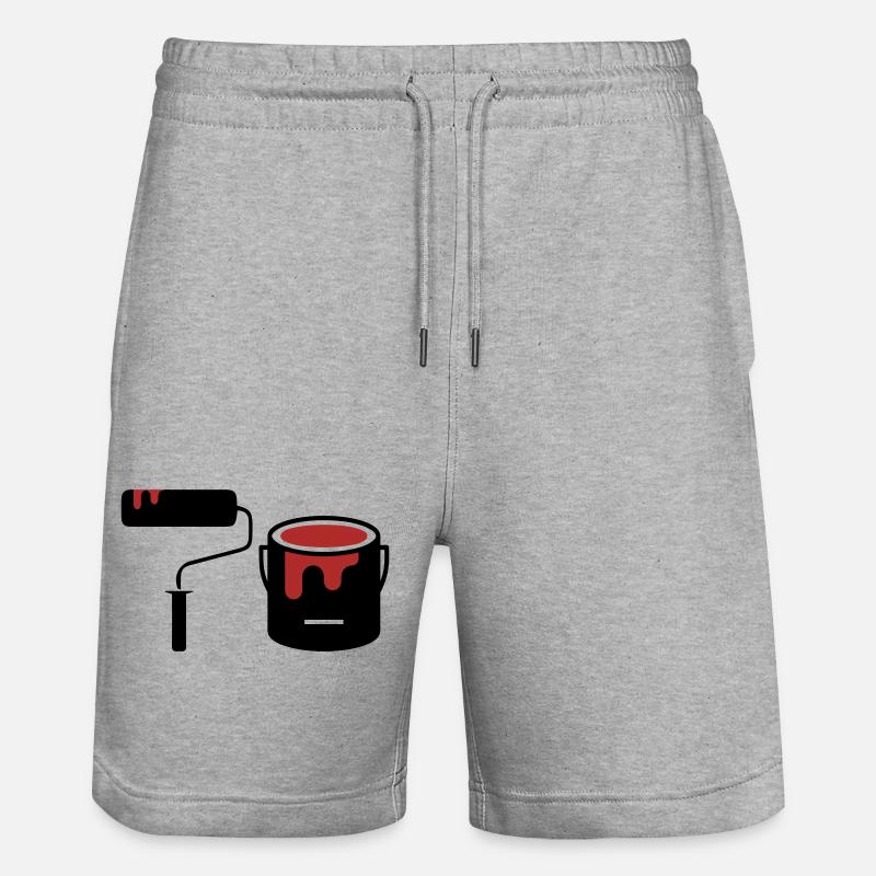 delete - Stanley/Stella Trainer Unisex Organic Jogging Shorts - heather grey