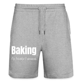 Astronomie Science Techniques de cuisson - Short de jogging bio TRAINER Stanley/Stella unisexe - gris chiné - Devant - Nik (191cm) & Marisol (170cm)